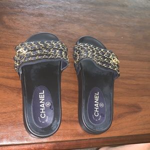 Chanel slides! Barely worn